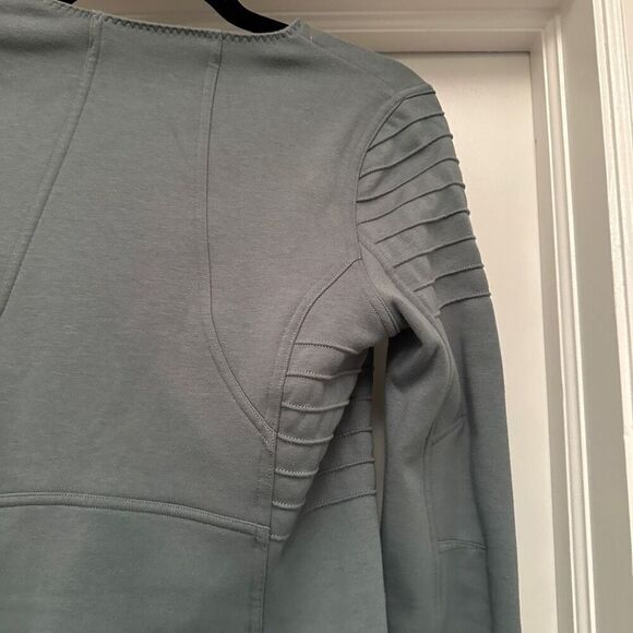 Athleta sage green moto jacket- size xs - Picture 6 of 9